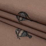 Cotton Voile - Taupe Hot Air Balloons - The Appointment Kept Print - Mood Exclusive Crow Collection