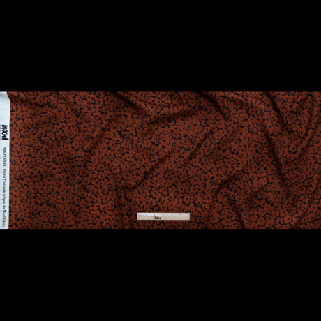 Stretch Polyester Crepe - Rust Floral - Poppy Paradise Print - Mood Exclusive Serengeti Collection