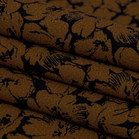 Stretch Polyester Crepe - Dijon Floral - Poppy Paradise Print - Mood Exclusive Serengeti Collection