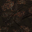 Stretch Polyester Crepe - Brown and Red Trees - Gloomy Garden Print - Mood Exclusive Serengeti Collection