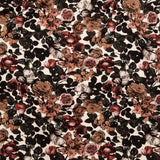 Stretch Polyester Crepe - White and Green Floral - Ethereal Verdure Print - Mood Exclusive Serengeti Collection