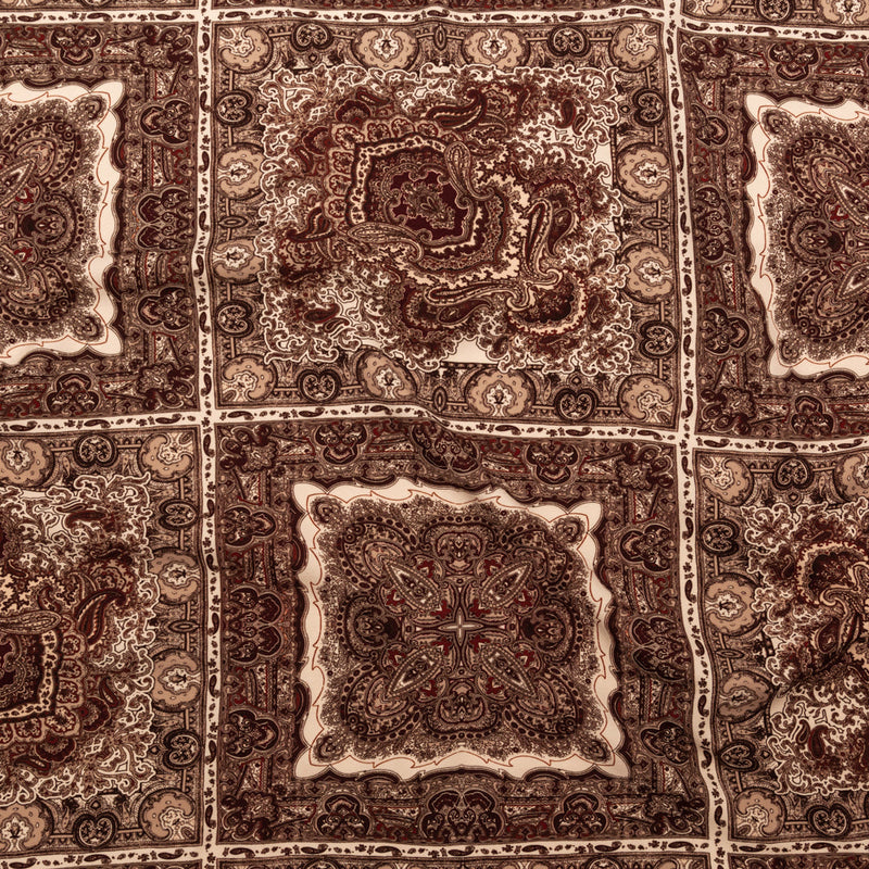 Stretch Polyester Crepe - Bandana Patchwork - Majestic Medley Print - Mood Exclusive Serengeti Collection