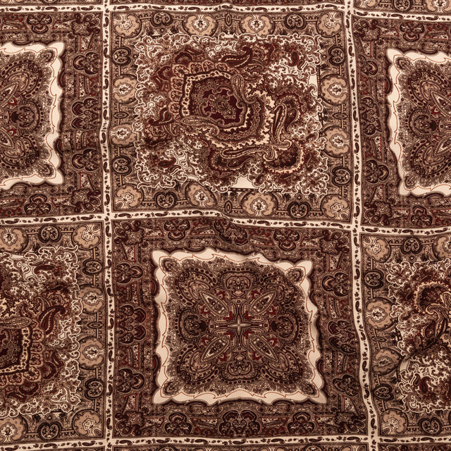 Stretch Polyester Crepe - Bandana Patchwork - Majestic Medley Print - Mood Exclusive Serengeti Collection