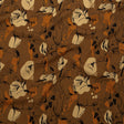 Stretch Polyester Crepe - Brown Figure Lines - Contoured Personage Print - Mood Exclusive Serengeti Collection