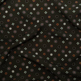 Stretch Polyester Crepe - Olive Green LIttle Medallions - Emblematic Medallions Print - Mood Exclusive Serengeti Collection