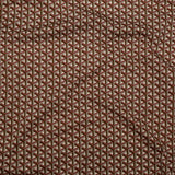 Stretch Cotton Sateen - Maroon Geometric - Isometric Entanglement Print - Mood Exclusive Serengeti Collection