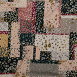Stretch Cotton Sateen - Pink and Black Spotted Patchwork - Dissonant Disposition Print - Mood Exclusive Serengeti Collection