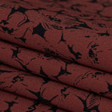 Stretch Cotton Sateen - Rust Floral - Poppy Paradise Print - Mood Exclusive Serengeti Collection