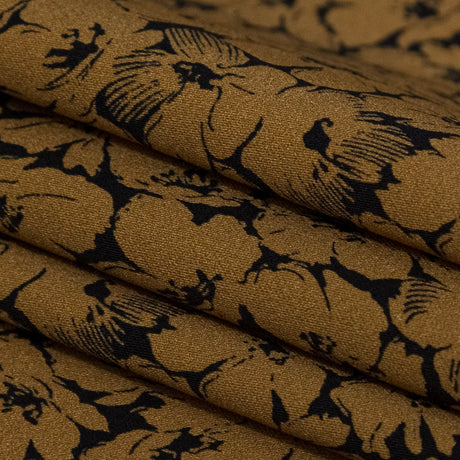 Stretch Cotton Sateen - Dijon Floral - Poppy Paradise Print - Mood Exclusive Serengeti Collection