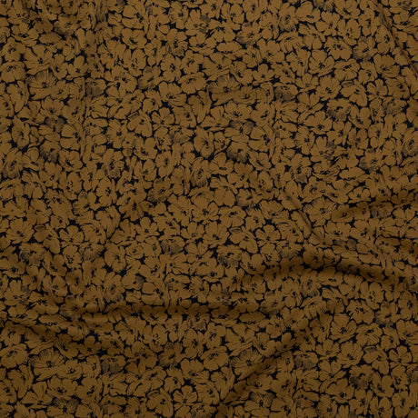 Stretch Cotton Sateen - Dijon Floral - Poppy Paradise Print - Mood Exclusive Serengeti Collection