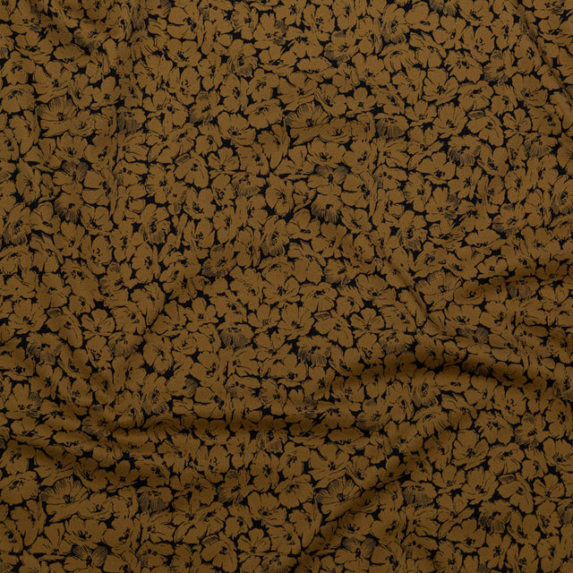 Stretch Cotton Sateen - Dijon Floral - Poppy Paradise Print - Mood Exclusive Serengeti Collection
