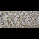 Stretch Cotton Sateen - White Floral - Blossoms Adrift Print - Mood Exclusive Serengeti Collection