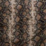 Stretch Cotton Sateen - Black and Beige Snakeskin - Slithering Sophistication Print - Mood Exclusive Serengeti Collection