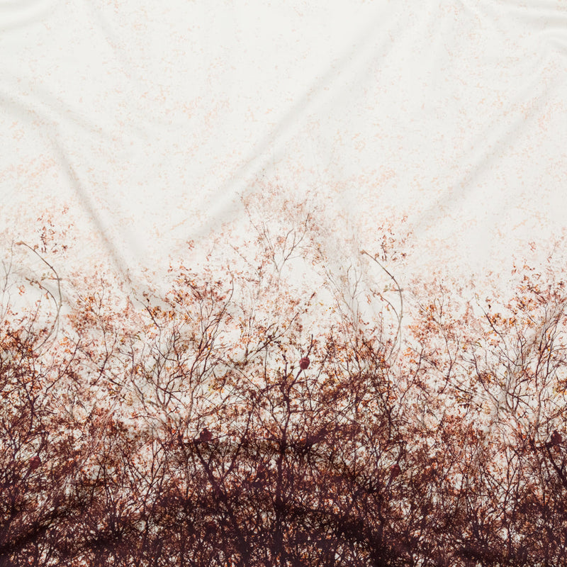 Stretch Cotton Sateen Panel - Brown Tree Branches - Celestial Canopy Print - Mood Exclusive Serengeti Collection