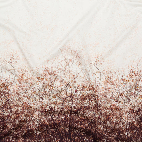 Stretch Cotton Sateen Panel - Brown Tree Branches - Celestial Canopy Print - Mood Exclusive Serengeti Collection