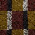 Stretch Cotton Sateen - Yellow, Red and Black Patchwork - Tiled Coalescence Print - Mood Exclusive Serengeti Collection
