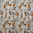 Stretch Cotton Sateen - White Figure Lines - Contoured Personage Print - Mood Exclusive Serengeti Collection