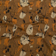 Stretch Cotton Sateen - Brown Figure Lines - Contoured Personage Print - Mood Exclusive Serengeti Collection