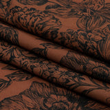 Cotton Voile - Brown and Black Floral - Ephemeral Flora Print - Mood Exclusive Serengeti Collection