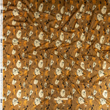 Cotton Voile - Brown Figure Lines - Contoured Personage Print - Mood Exclusive Serengeti Collection