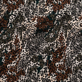 Cotton Voile - Green and Brown Animal Spots - Guerrilla Safari Print - Mood Exclusive Serengeti Collection