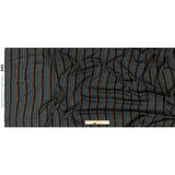 Rayon Challis - Navy and Blue Stripes - Linear Transcendence Print - Mood Exclusive Tumunyana Collection
