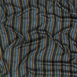 Rayon Challis - Navy and Blue Stripes - Linear Transcendence Print - Mood Exclusive Tumunyana Collection
