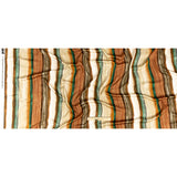 Rayon Challis - Orange and Teal Painted Stripes - Nilotic Wasteland Print - Mood Exclusive Tumunyana Collection