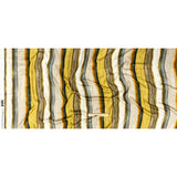 Rayon Challis - Yellow and Royal Blue Painted Stripes - Nilotic Wasteland Print - Mood Exclusive Tumunyana Collection
