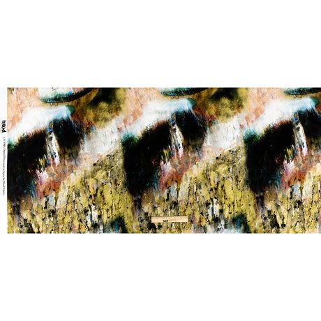 Rayon Challis - Chartreuse and Beige Painterly Abstract - Ethereal Apparition Print - Mood Exclusive Tumunyana Collection