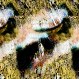 Rayon Challis - Chartreuse and Beige Painterly Abstract - Ethereal Apparition Print - Mood Exclusive Tumunyana Collection