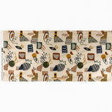 Stretch Cotton Sateen - Cream and Multicolored Doodles - Sundry Symbols Print - Mood Exclusive Tumunyana Collection
