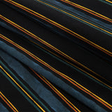 Stretch Cotton Sateen - Navy and Blue Stripes - Linear Transcendence Print - Mood Exclusive Tumunyana Collection