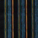 Stretch Cotton Sateen - Navy and Blue Stripes - Linear Transcendence Print - Mood Exclusive Tumunyana Collection