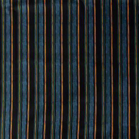 Stretch Cotton Sateen - Navy and Blue Stripes - Linear Transcendence Print - Mood Exclusive Tumunyana Collection