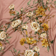 Rayon Challis - Pink, Yellow and White Rose Sprays - Bella Verona Print - Mood Exclusive Viso Collection