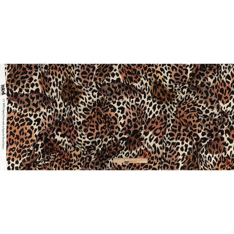 Rayon Challis - Beige and Black Leopard Spots - Animato Print - Mood Exclusive Viso Collection