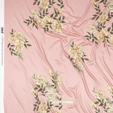 Rayon Challis - Pink and Yellow Roses - Grazie Print - Mood Exclusive Viso Collection