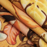 Rayon Challis - Gold and Pink Flamingoes and Flowers - Toscana Print - Mood Exclusive Viso Collection