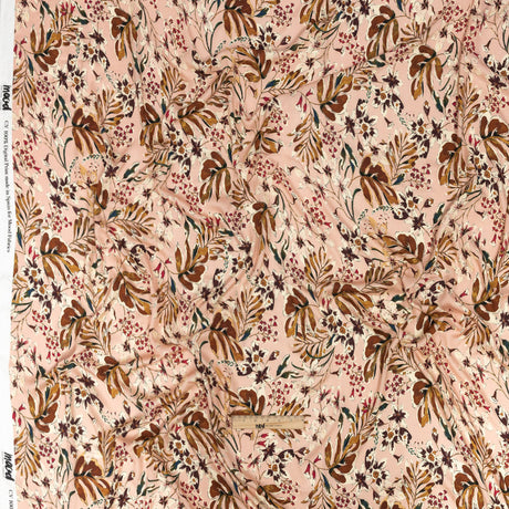 Rayon Challis - Pink Floral - Primavera Print - Mood Exclusive Viso Collection