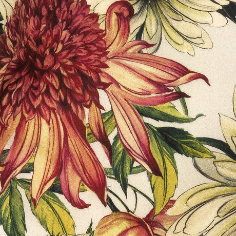 Stretch Cotton Sateen - Cream, Red and Yellow Floral - Sogni d'Oro Print - Mood Exclusive Viso Collection