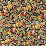 Stretch Cotton Sateen - Yellow, Pink and Green Floral - Tappezzeria Print - Mood Exclusive Viso Collection