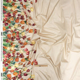 Stretch Cotton Sateen - Pink, Red and Yellow Tulips Border - Camminata Print - Mood Exclusive Viso Collection