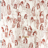 Stretch Cotton Sateen - Pink and White Women - Cameo Print - Mood Exclusive Viso Collection