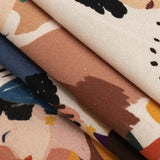 Stretch Cotton Sateen - Pink and Multi Fashionable Figures - Sulla Piazza Print - Mood Exclusive Viso Collection