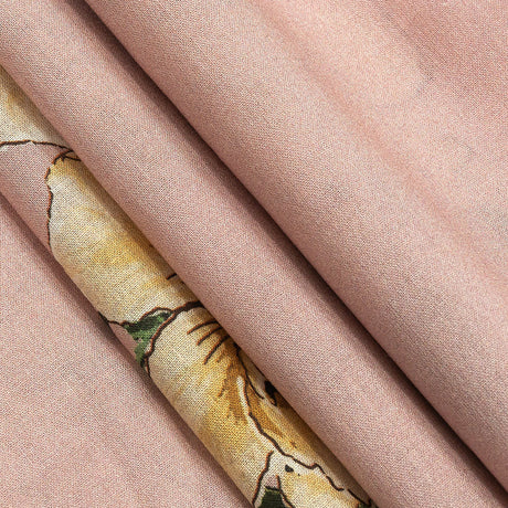 Cotton Voile - Pink and Yellow Roses - Grazie Print - Mood Exclusive Viso Collection