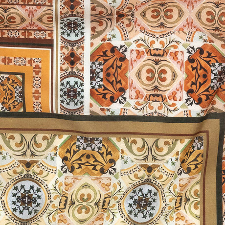Cotton Voile - Pink and Orange Ornate Patchwork - Arabesco Print - Mood Exclusive Viso Collection