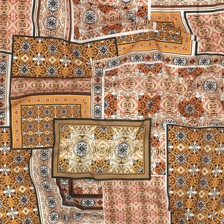 Cotton Voile - Pink and Orange Ornate Patchwork - Arabesco Print - Mood Exclusive Viso Collection