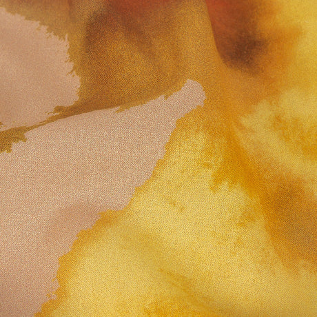 Cotton Voile - Rainbow Painterly Abstract - Fresco Print - Mood Exclusive Viso Collection