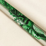 Stretch Cotton Sateen - Kelly Green Floral Stripes - Mood Exclusive Palazzo dei Fiori Print